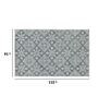 Grey Persian Wool And Viscose 8 ft x 10 ft Hand Tufted Carpet