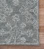 Grey Persian Wool And Viscose 8 ft x 10 ft Hand Tufted Carpet