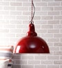 Red Metal Hanging Light