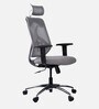 Gravita Breathable Mesh Office Chair In White & Grey Colour