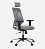 Gravita Breathable Mesh Office Chair In White & Grey Colour