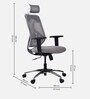 Gravita Breathable Mesh Office Chair In White & Grey Colour