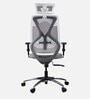 Gravita Breathable Mesh Office Chair In White & Grey Colour
