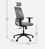 Gravita Breathable Mesh Office Chair In White & Grey Colour