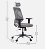 Gravita Breathable Mesh Office Chair In White & Grey Colour
