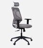 Gravita Breathable Mesh Office Chair In White & Grey Colour