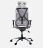 Gravita Breathable Mesh Office Chair In White & Grey Colour