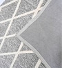 Grey Geometric Wool And Cotton 5 X 8 Ft Hand Tufted Carpet