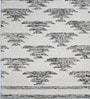 Grey Charcoal Geometric Wool And Cotton 5 X 8 Ft Hand Tufted Carpet