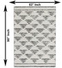 Grey Charcoal Geometric Wool And Cotton 5 X 8 Ft Hand Tufted Carpet