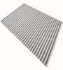 Grey Geometric Wool And Cotton 5 X 8 Ft Hand Tufted Carpet