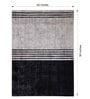 Gray Black Wool Abstract Hand Woven Carpet