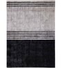 Gray Black Wool Abstract Hand Woven Carpet