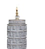 Gray Contemporary Modern Tall Silhouette Ceramic Cylindrical Shaped Vase