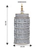 Gray Contemporary Modern Tall Silhouette Ceramic Cylindrical Shaped Vase