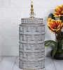 Gray Contemporary Modern Tall Silhouette Ceramic Cylindrical Shaped Vase