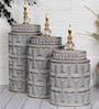 Gray Contemporary Modern Tall Silhouette Ceramic Cylindrical Shaped Vase