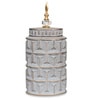 Gray Contemporary Modern Tall Silhouette Ceramic Cylindrical Shaped Vase