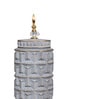 Gray Contemporary Modern Tall Silhouette Ceramic Cylindrical Shaped Vase