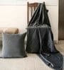 Grey Velvet Solid 62X54 Inches Throw