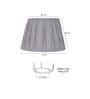Smokey Grey Cottan Fabric Pleated Lampshade