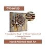 Gray Embossed Rose Floral Wooden Framed Original On Canvas Painting