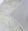 Grey Floral Wool And Cotton 5 X 8 Ft Hand Tufted Carpet
