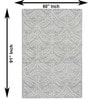 Grey Floral Wool And Cotton 5 X 8 Ft Hand Tufted Carpet