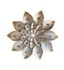Gray Mallow Flower Grey Metal Wall Art