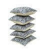 Grey Polyester Abstract 16x16 inches Cushion Covers Set of 5