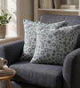 Grey Polyester Abstract 20x20 inches Cushion Covers Set of 2