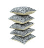 Grey Polyester Abstract 20x20 inches Cushion Covers Set of 5