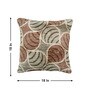 Grey Polyester Floral 18x18 inches Cushion Cover