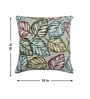 Grey Polyester Floral 18x18 inches Cushion Covers Set of 3