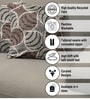 Grey Polyester Floral 18x18 inches Cushion Covers Set of 3