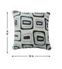 Grey Polyester Geometric 16x16 inches Cushion Cover