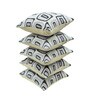 Grey Polyester Geometric 16x16 inches Cushion Covers Set of 5