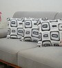Grey Polyester Geometric 18x18 inches Cushion Covers Set of 3