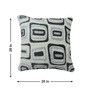 Grey Polyester Geometric 20x20 inches Cushion Cover