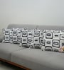 Grey Polyester Geometric 20x20 inches Cushion Covers Set of 5