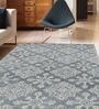 Grey Persian Wool And Viscose 8 ft x 10 ft Hand Tufted Carpet