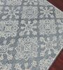 Grey Persian Wool And Viscose 8 ft x 10 ft Hand Tufted Carpet