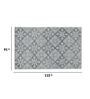 Grey Persian Wool And Viscose 8 ft x 10 ft Hand Tufted Carpet