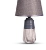 Gray Table Lamp With Stylish Design Fabric Lampshade Ceramic Base