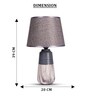 Gray Table Lamp With Stylish Design Fabric Lampshade Ceramic Base