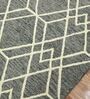 Grey Geometric Wool 8 ft x 10 ft Hand Tufted Carpet