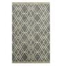 Grey Geometric Wool 8 ft x 10 ft Hand Tufted Carpet