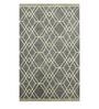 Grey Geometric Wool 5 ft x 8 ft Hand Tufted Carpet