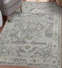 Grey Persian Viscose 5 ft x 7 ft Hand Tufted Carpet