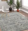 Grey Persian Viscose 8 ft x 10 ft Hand Tufted Carpet